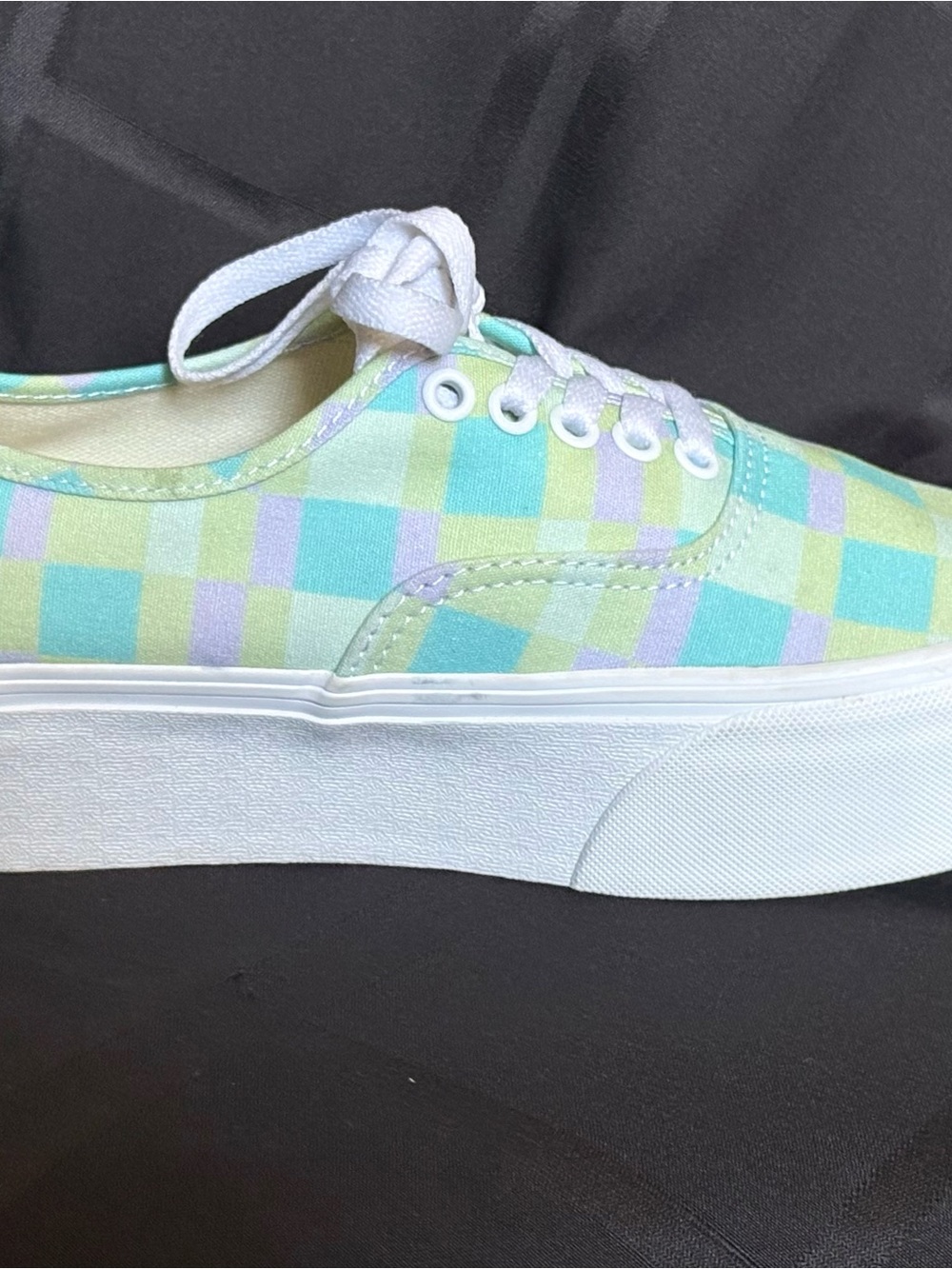 VANS Authentic Platform Shoes Pastel Picnic Multi Canvas Women’s Size 8.5 - Picture 2 of 9